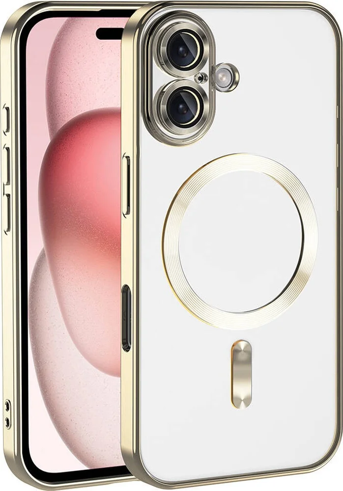 Lexroo Apple iPhone Uyumlu 16 Plus Kılıf Kamera Korumalı M-safe Wireless Şarj Özellikli Demre Kılıf - Gold Lexroo Apple iPhone Uyumlu 16 Plus Kılıf Kamera Korumalı M-safe Wireless Şarj Özellikli Demre Kılıf - Gold