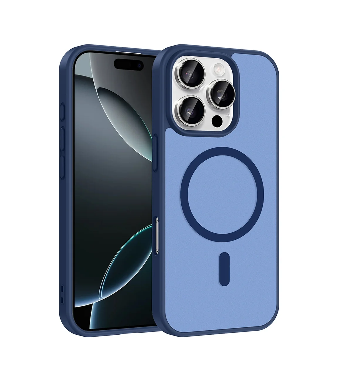 Lexroo Apple iPhone Uyumlu 16 Pro Kılıf M-safe Şarj Özellikli Babet Kılıf - Mavi Lexroo Apple iPhone Uyumlu 16 Pro Kılıf M-safe Şarj Özellikli Babet Kılıf - Mavi