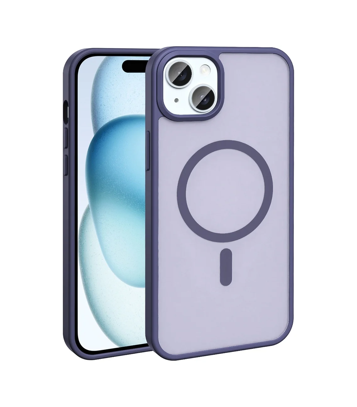 Lexroo Apple iPhone Uyumlu 15 Plus Kılıf M-safe Şarj Özellikli Mat Arka Yüzey Sio Kılıf - Derin Mor Lexroo Apple iPhone Uyumlu 15 Plus Kılıf M-safe Şarj Özellikli Mat Arka Yüzey Sio Kılıf - Derin Mor
