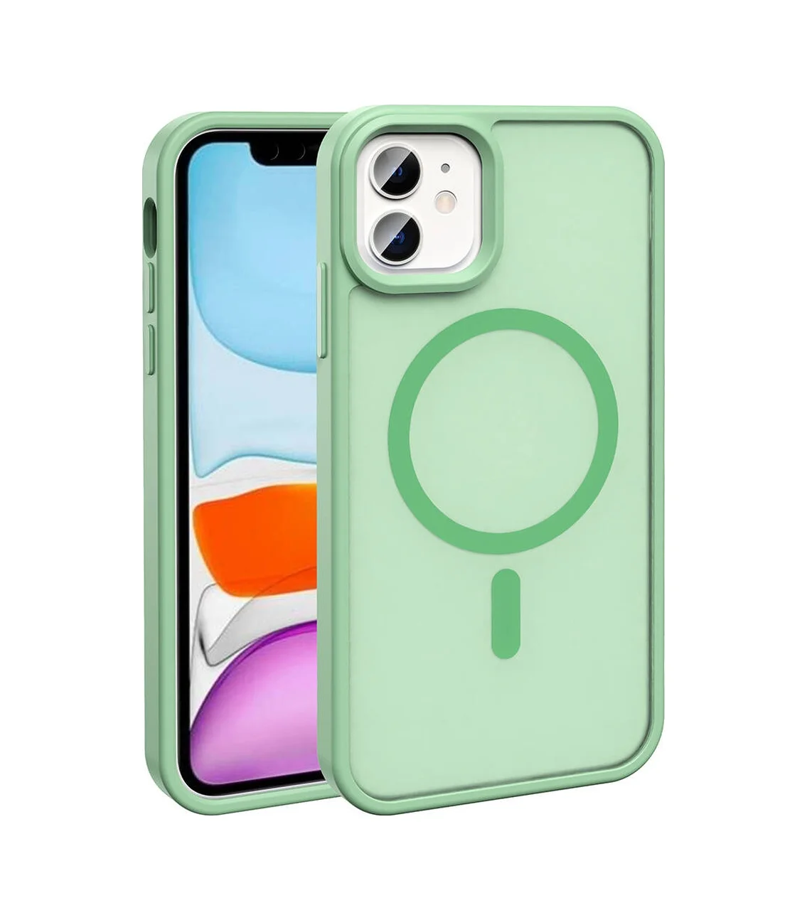 Lexroo Apple iPhone Uyumlu 12 Pro Kılıf M-safe Şarj Özellikli Mat Arka Yüzey Sio Kılıf - Açık Yeşil Lexroo Apple iPhone Uyumlu 12 Pro Kılıf M-safe Şarj Özellikli Mat Arka Yüzey Sio Kılıf - Açık Yeşil