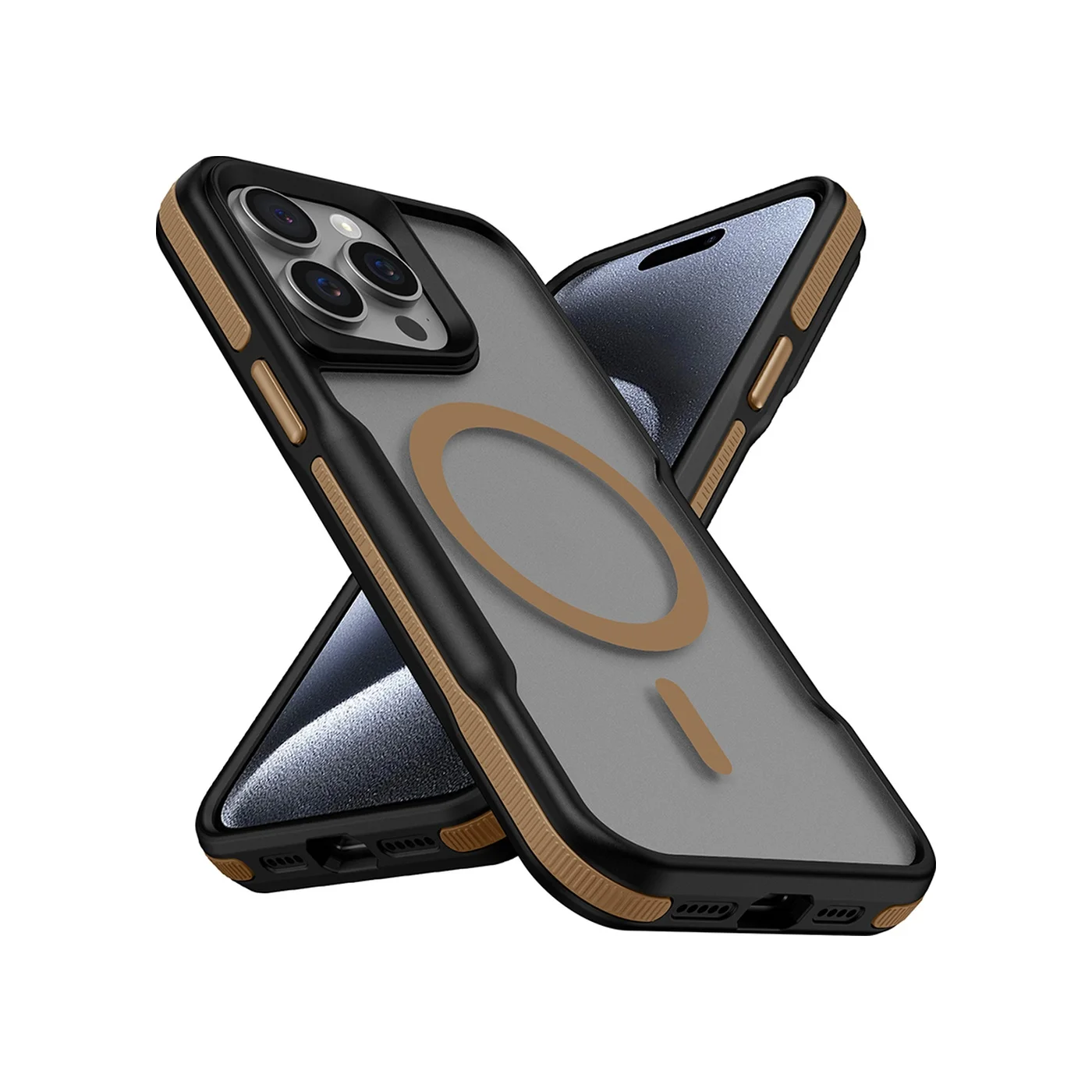 Lexroo Apple iPhone Uyumlu 14 Pro Max Kılıf M-safe Şarj Özellikli Renkli Kenar Airbag Şeritli Lamer Kılıf Gold Lexroo Apple iPhone Uyumlu 14 Pro Max Kılıf M-safe Şarj Özellikli Renkli Kenar Airbag Şeritli Lamer Kılıf Gold