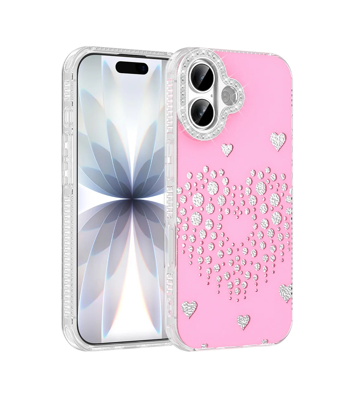 Lexroo Apple iPhone Uyumlu 17 Kılıf Damla Taşlı Rivas Sert Pc Kılıf - Pembe Lexroo Apple iPhone Uyumlu 17 Kılıf Damla Taşlı Rivas Sert Pc Kılıf - Pembe