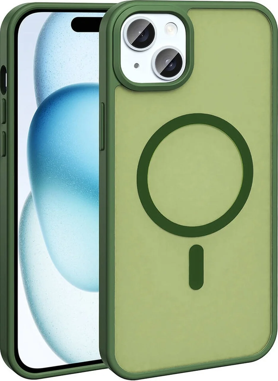 Lexroo Apple iPhone Uyumlu 15 Kılıf M-safe Şarj Özellikli Mat Arka Yüzey Sio Kılıf - Koyu Yeşil Lexroo Apple iPhone Uyumlu 15 Kılıf M-safe Şarj Özellikli Mat Arka Yüzey Sio Kılıf - Koyu Yeşil