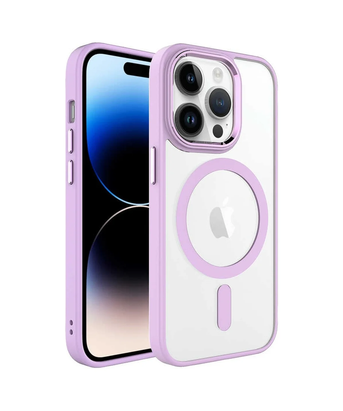 Lexroo Apple iPhone Uyumlu 14 Pro Max Kılıf Wireless Şarj Özellikli Krom M-safe Silikon Kılıf - Pembe Açık Lexroo Apple iPhone Uyumlu 14 Pro Max Kılıf Wireless Şarj Özellikli Krom M-safe Silikon Kılıf - Pembe Açık