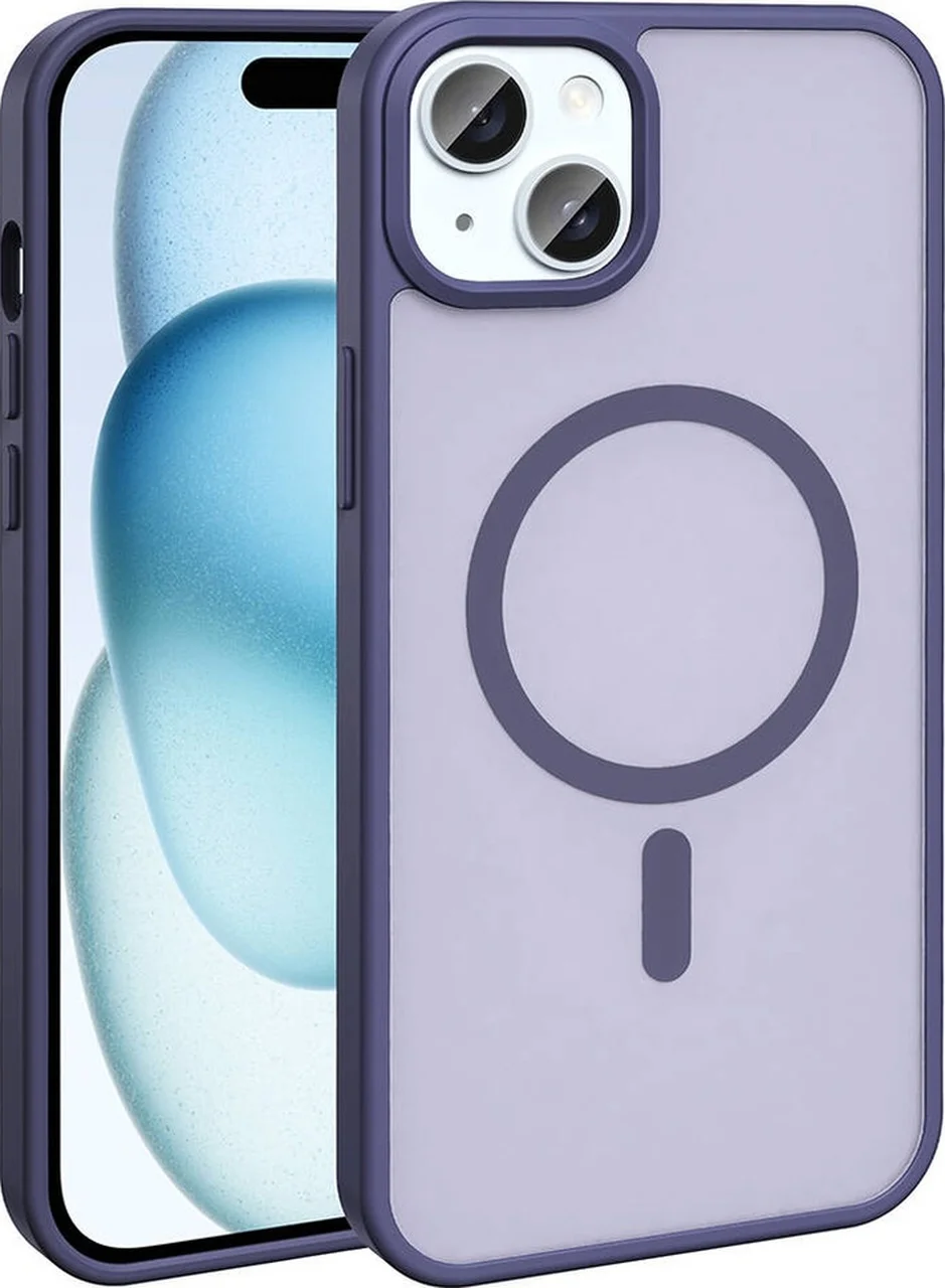 Lexroo Apple iPhone Uyumlu 15 Kılıf M-safe Şarj Özellikli Mat Arka Yüzey Sio Kılıf - Koyu Mor Lexroo Apple iPhone Uyumlu 15 Kılıf M-safe Şarj Özellikli Mat Arka Yüzey Sio Kılıf - Koyu Mor