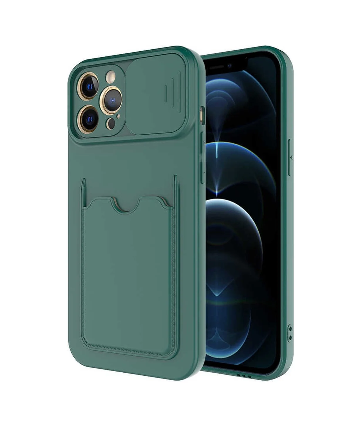 Lexroo Apple iPhone Uyumlu 12 Pro Kılıf Kartix Kılıf - Koyu Yeşil Lexroo Apple iPhone Uyumlu 12 Pro Kılıf Kartix Kılıf - Koyu Yeşil