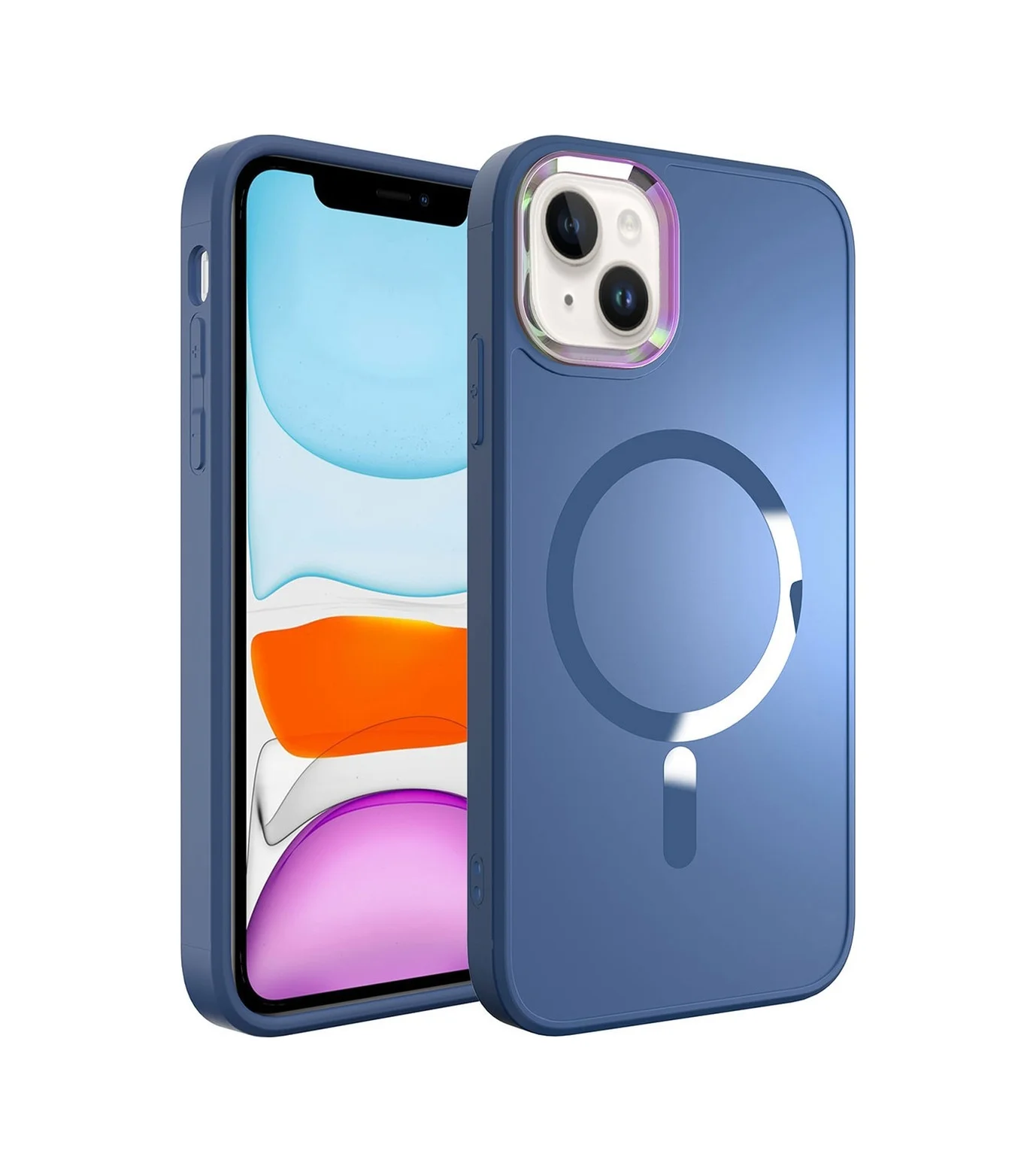 Lexroo Apple iPhone Uyumlu 14 Kılıf M-safe Wireless Şarj Özellikli Stil Kılıf - Sierra Mavi Lexroo Apple iPhone Uyumlu 14 Kılıf M-safe Wireless Şarj Özellikli Stil Kılıf - Sierra Mavi