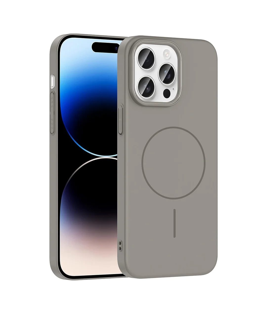 Lexroo Apple iPhone Uyumlu 14 Pro Max Kılıf M-safe Şarj Özellikli Ruby Sert Kılıf - Gri Lexroo Apple iPhone Uyumlu 14 Pro Max Kılıf M-safe Şarj Özellikli Ruby Sert Kılıf - Gri