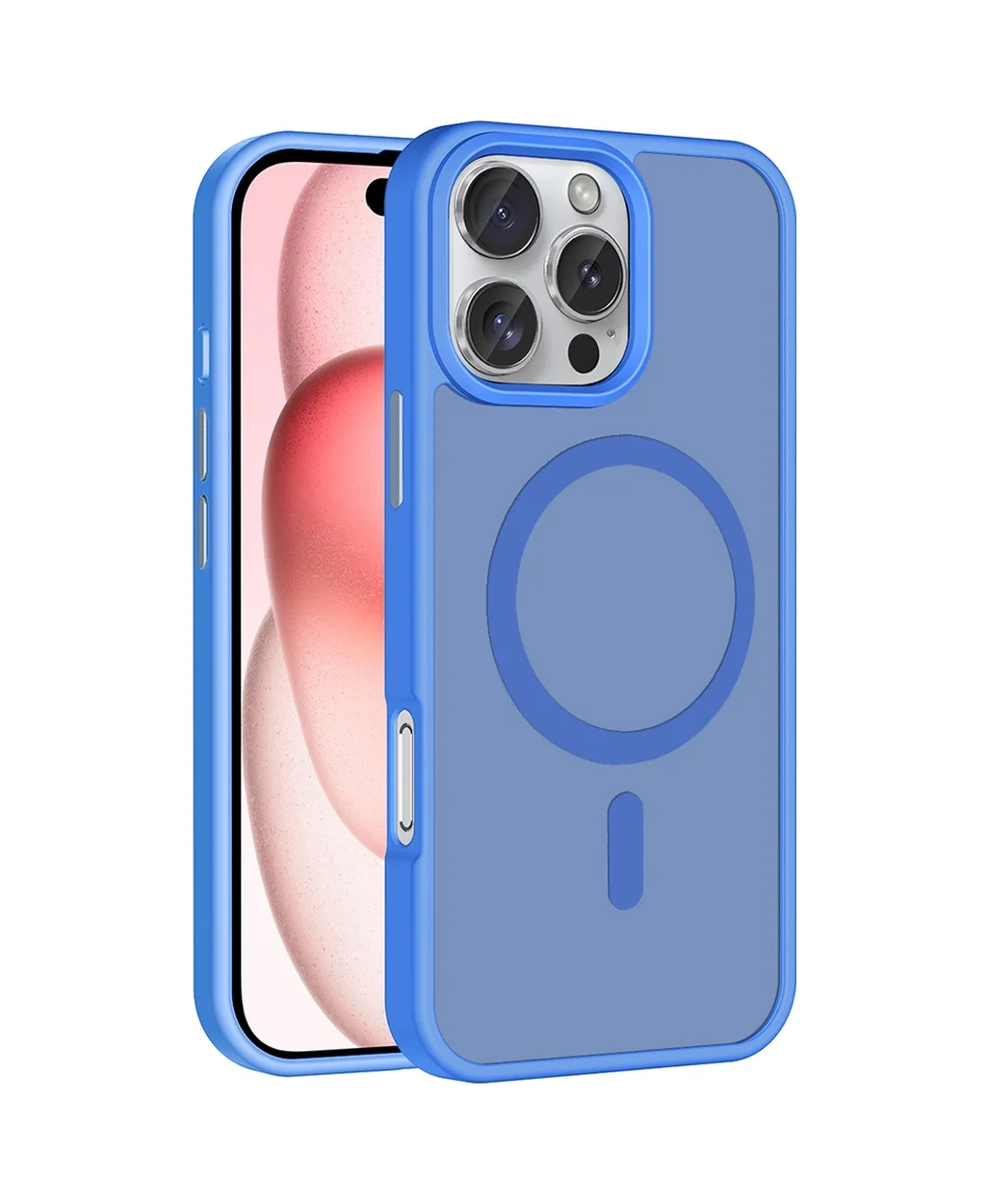 Lexroo Apple iPhone Uyumlu 16 Pro Max Kılıf M-safe Şarj Özellikli Mat Arka Yüzey Sio Kılıf - Mavi Lexroo Apple iPhone Uyumlu 16 Pro Max Kılıf M-safe Şarj Özellikli Mat Arka Yüzey Sio Kılıf - Mavi
