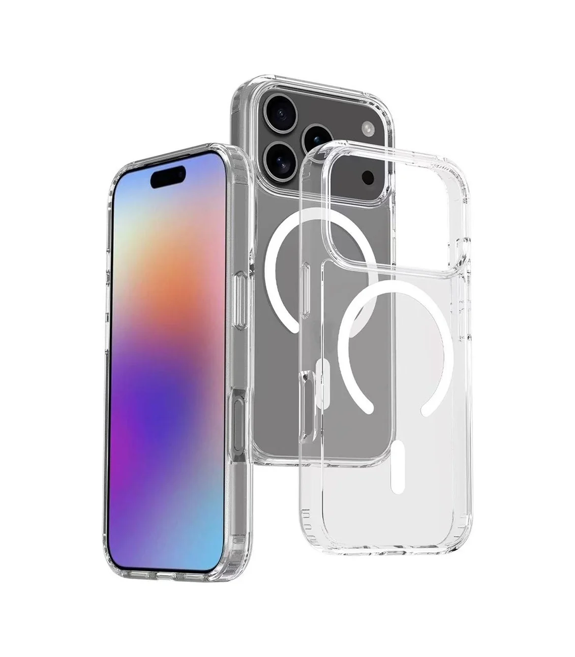 Lexroo Apple iPhone Uyumlu 17 Pro Kılıf M-safe Şarj Özellikli Şeffaf Sert Pc Embos Kılıf - Şeffaf Lexroo Apple iPhone Uyumlu 17 Pro Kılıf M-safe Şarj Özellikli Şeffaf Sert Pc Embos Kılıf - Şeffaf