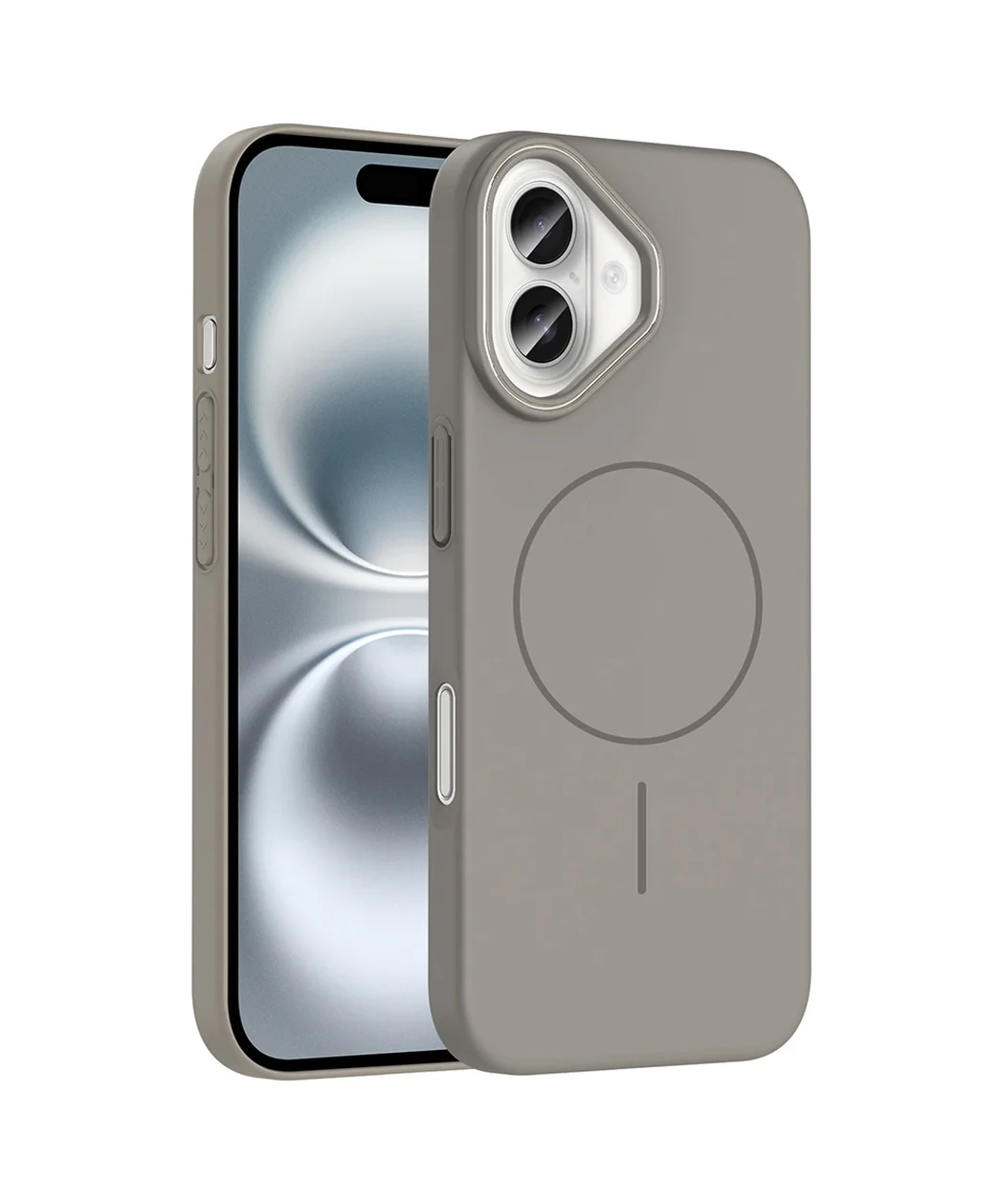 Lexroo Apple iPhone Uyumlu 16 Kılıf M-safe Şarj Özellikli Ruby Sert Kılıf - Gri Lexroo Apple iPhone Uyumlu 16 Kılıf M-safe Şarj Özellikli Ruby Sert Kılıf - Gri