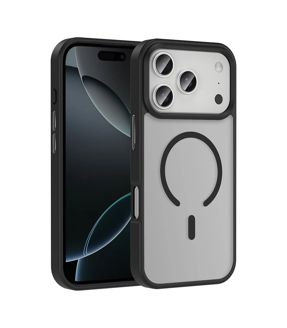 Lexroo Apple iPhone Uyumlu 17 Pro Max Kılıf M-safe Şarj Özellikli Mat Arka Yüzey Sio Kılıf - Siyah Lexroo Apple iPhone Uyumlu 17 Pro Max Kılıf M-safe Şarj Özellikli Mat Arka Yüzey Sio Kılıf - Siyah