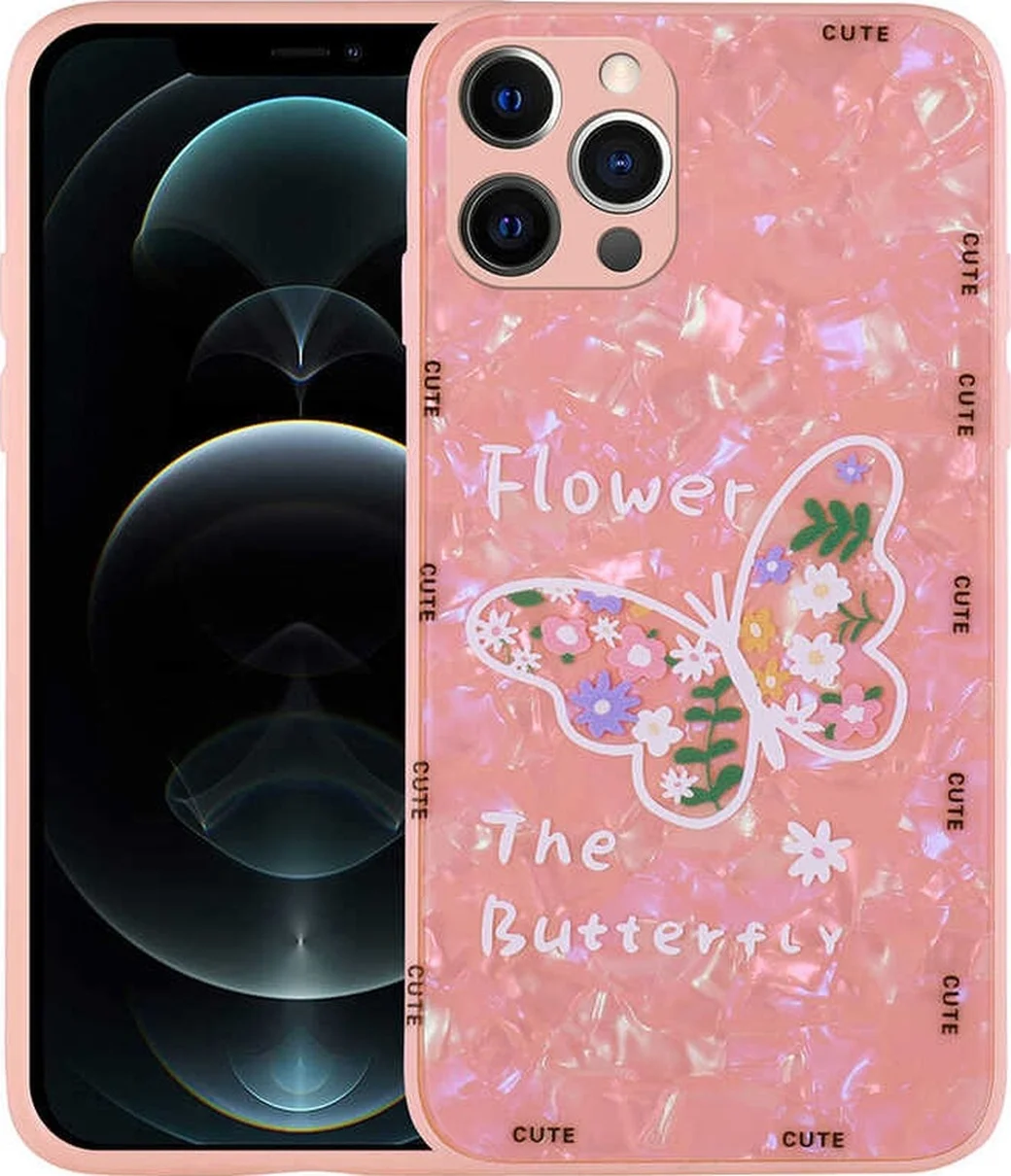 Lexroo Apple iPhone Uyumlu 12 Pro Kılıf Desenli Sert Silikon Mumila Kılıf - Pink Flower Çok Renkli Lexroo Apple iPhone Uyumlu 12 Pro Kılıf Desenli Sert Silikon Mumila Kılıf - Pink Flower Çok Renkli