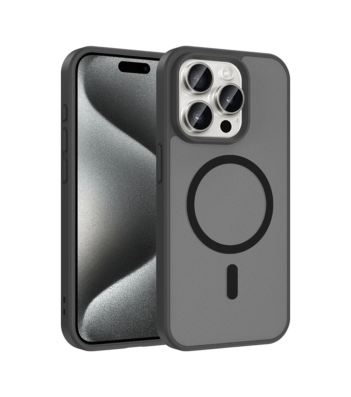 Lexroo Apple iPhone Uyumlu 15 Pro Kılıf M-safe Şarj Özellikli Babet Kılıf - Siyah Lexroo Apple iPhone Uyumlu 15 Pro Kılıf M-safe Şarj Özellikli Babet Kılıf - Siyah