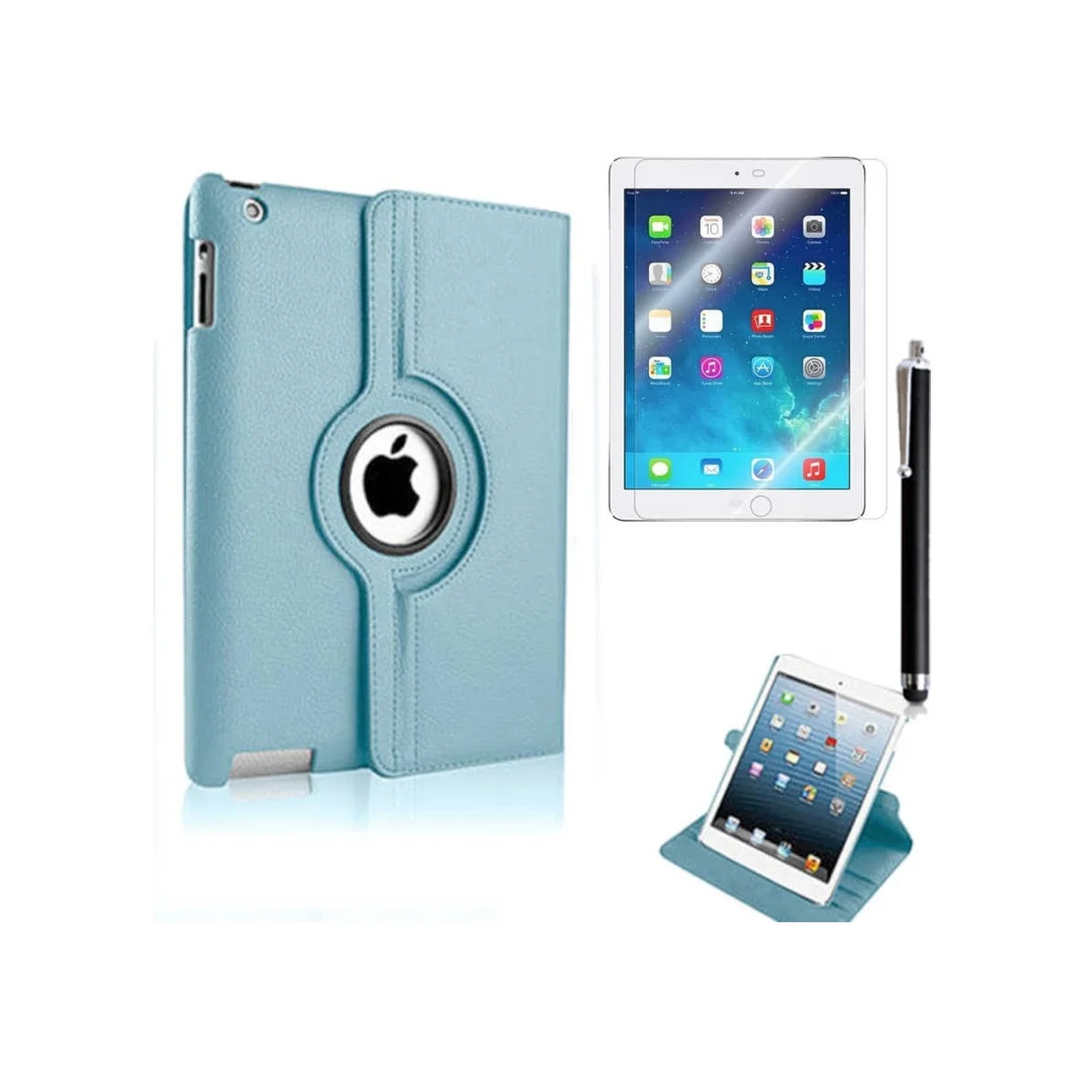 Lexroo Apple Uyumlu iPad 2 3 4 Dönebilen Standlı Kılıf - Mavi Lexroo Apple Uyumlu iPad 2 3 4 Dönebilen Standlı Kılıf - Mavi