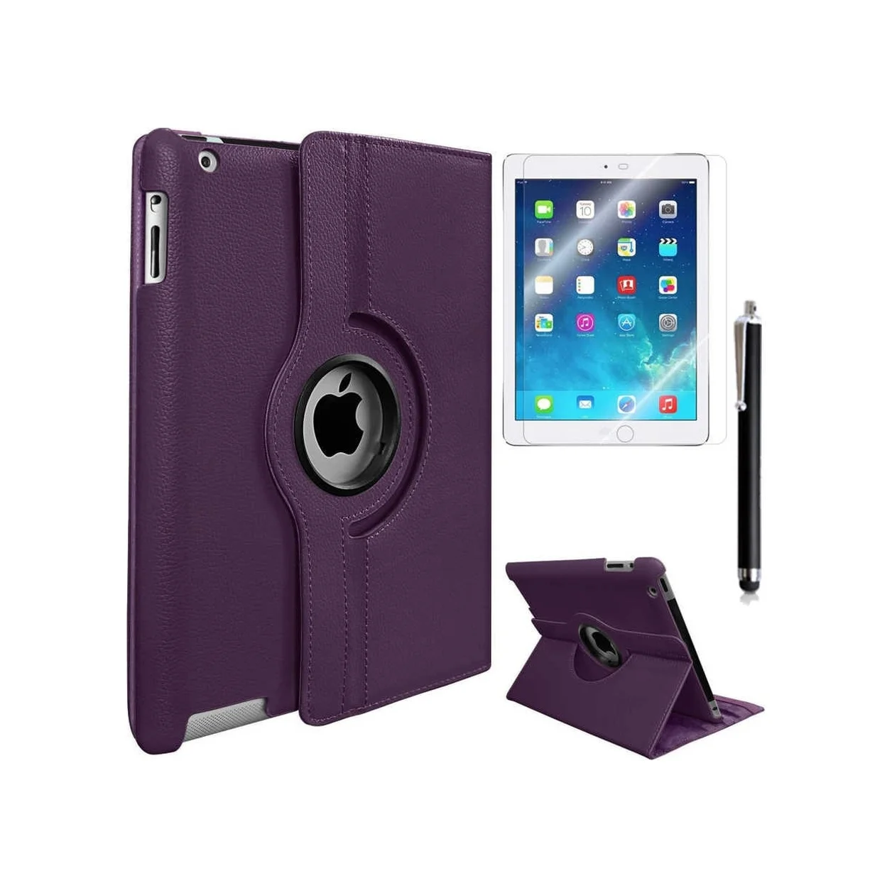 Lexroo Apple Uyumlu iPad 2 3 4 Dönebilen Standlı Kılıf - Mor Lexroo Apple Uyumlu iPad 2 3 4 Dönebilen Standlı Kılıf - Mor