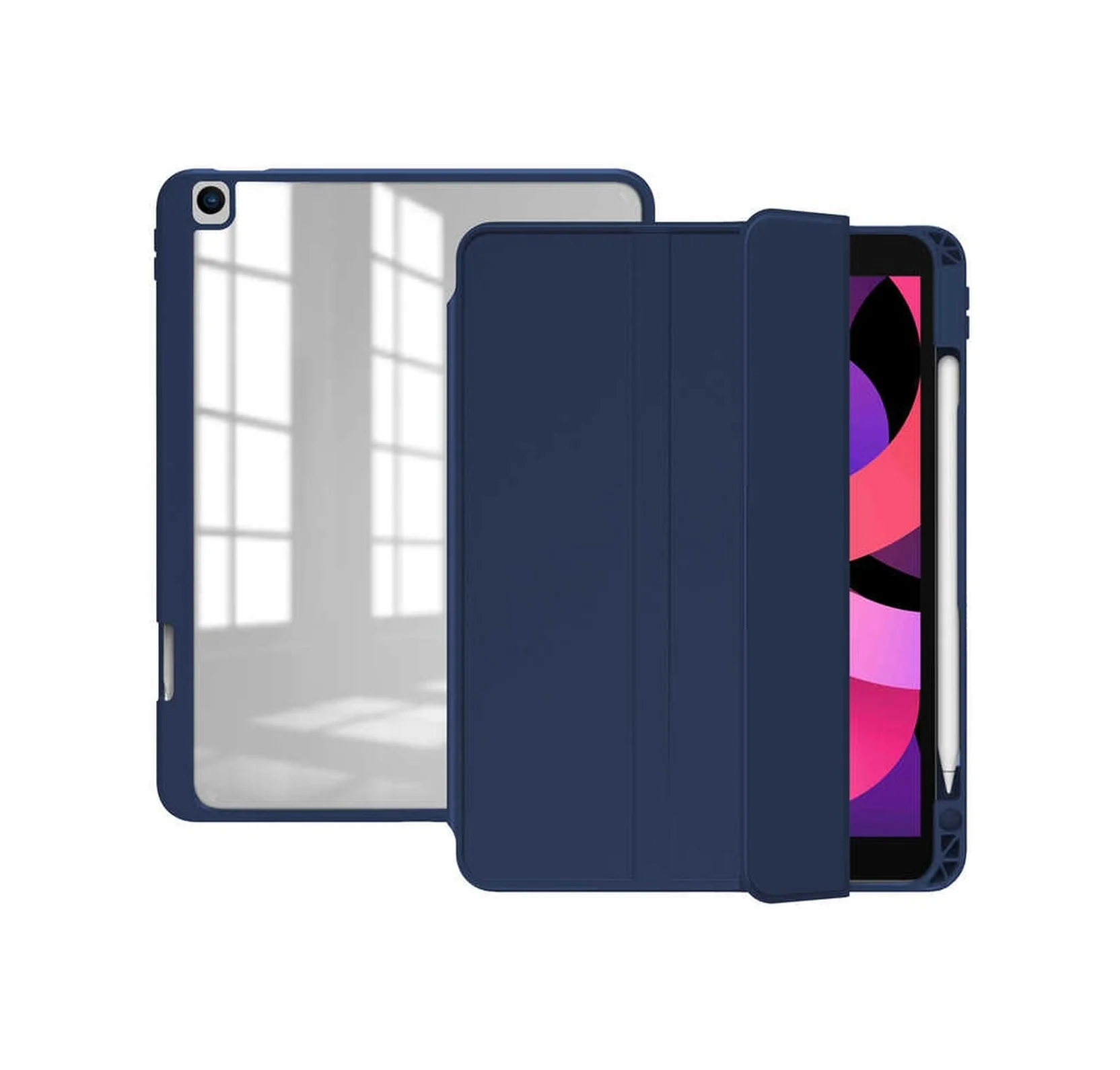 Lexroo Apple Uyumlu iPad Pro 10.5 7.nesil Kılıf Nort Arkası Şeffaf Standlı Kılıf - Lacivert Lexroo Apple Uyumlu iPad Pro 10.5 7.nesil Kılıf Nort Arkası Şeffaf Standlı Kılıf - Lacivert