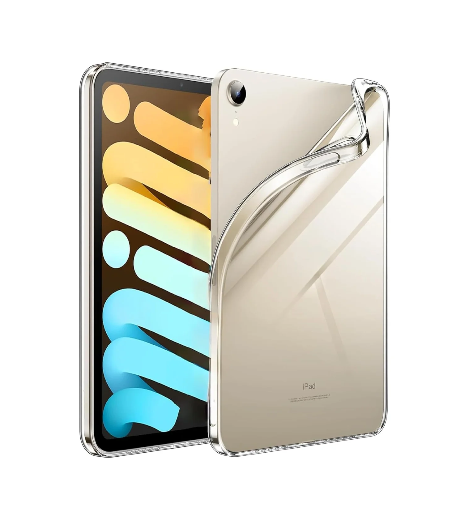 Lexroo Apple Uyumlu iPad Kılıf Şeffaf Silikon Arka Kapak Apple Uyumlu iPad Mini 6.nesil 8.3 İnch Lexroo Apple Uyumlu iPad Kılıf Şeffaf Silikon Arka Kapak Apple Uyumlu iPad Mini 6.nesil 8.3 İnch