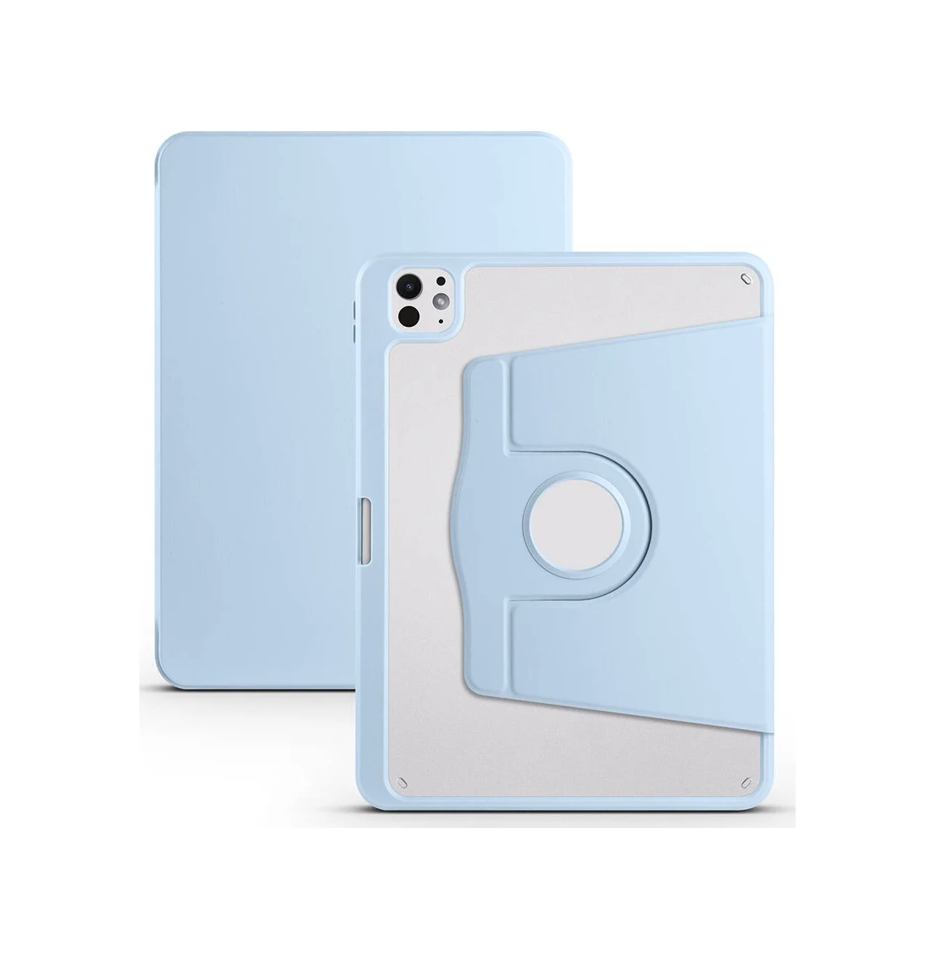 Lexroo Apple Uyumlu iPad Pro 11 2025 M5 Kılıf Termik Kalem Bölmeli Dönebilen Standlı Kılıf - Mavi Silikon Lexroo Apple Uyumlu iPad Pro 11 2025 M5 Kılıf Termik Kalem Bölmeli Dönebilen Standlı Kılıf - Mavi Silikon