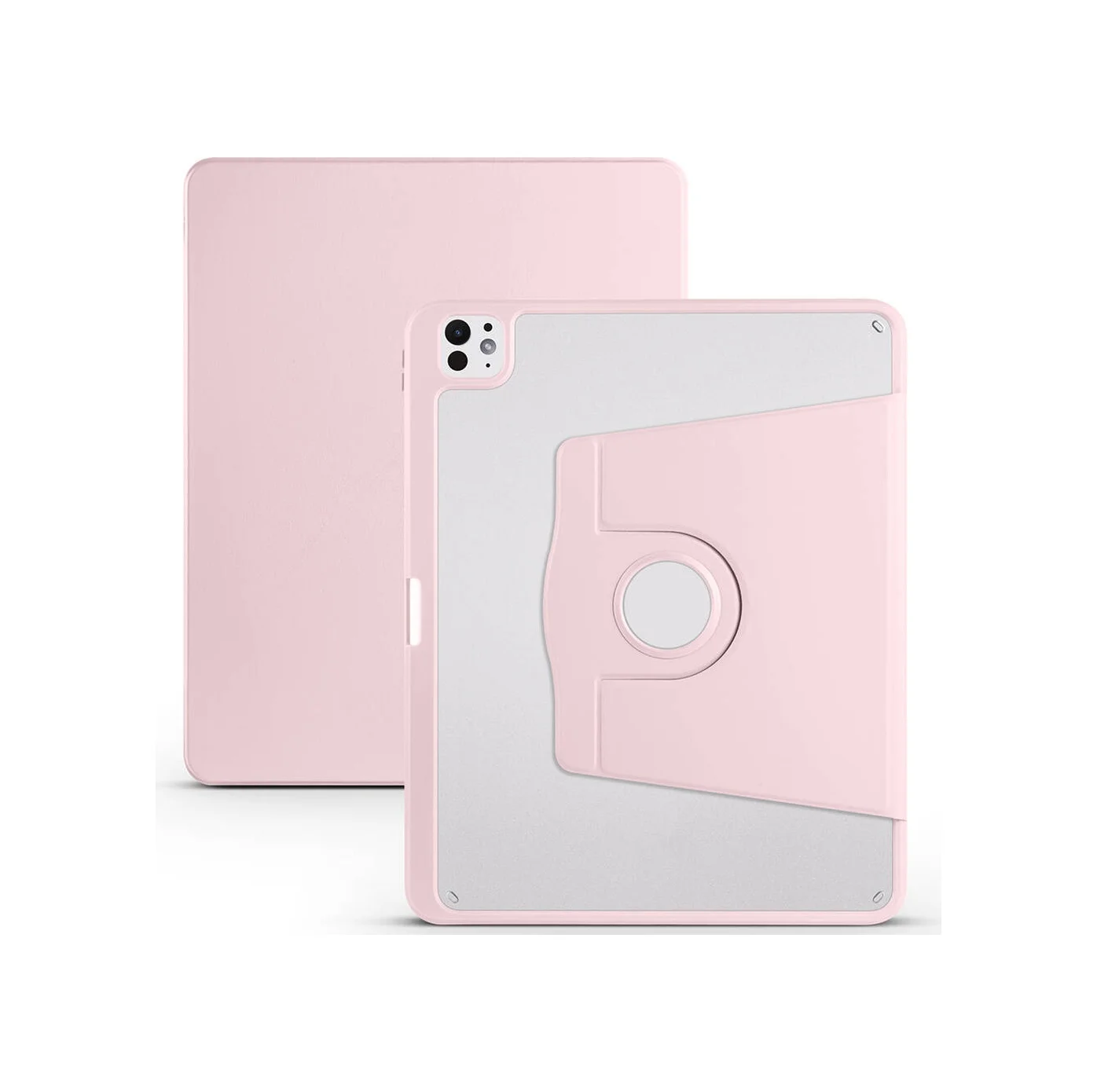 Lexroo Apple Uyumlu iPad Pro 13 2025 M5 Kılıf Termik Kalem Bölmeli Dönebilen Standlı Kılıf - Pembe Silikon Lexroo Apple Uyumlu iPad Pro 13 2025 M5 Kılıf Termik Kalem Bölmeli Dönebilen Standlı Kılıf - Pembe Silikon