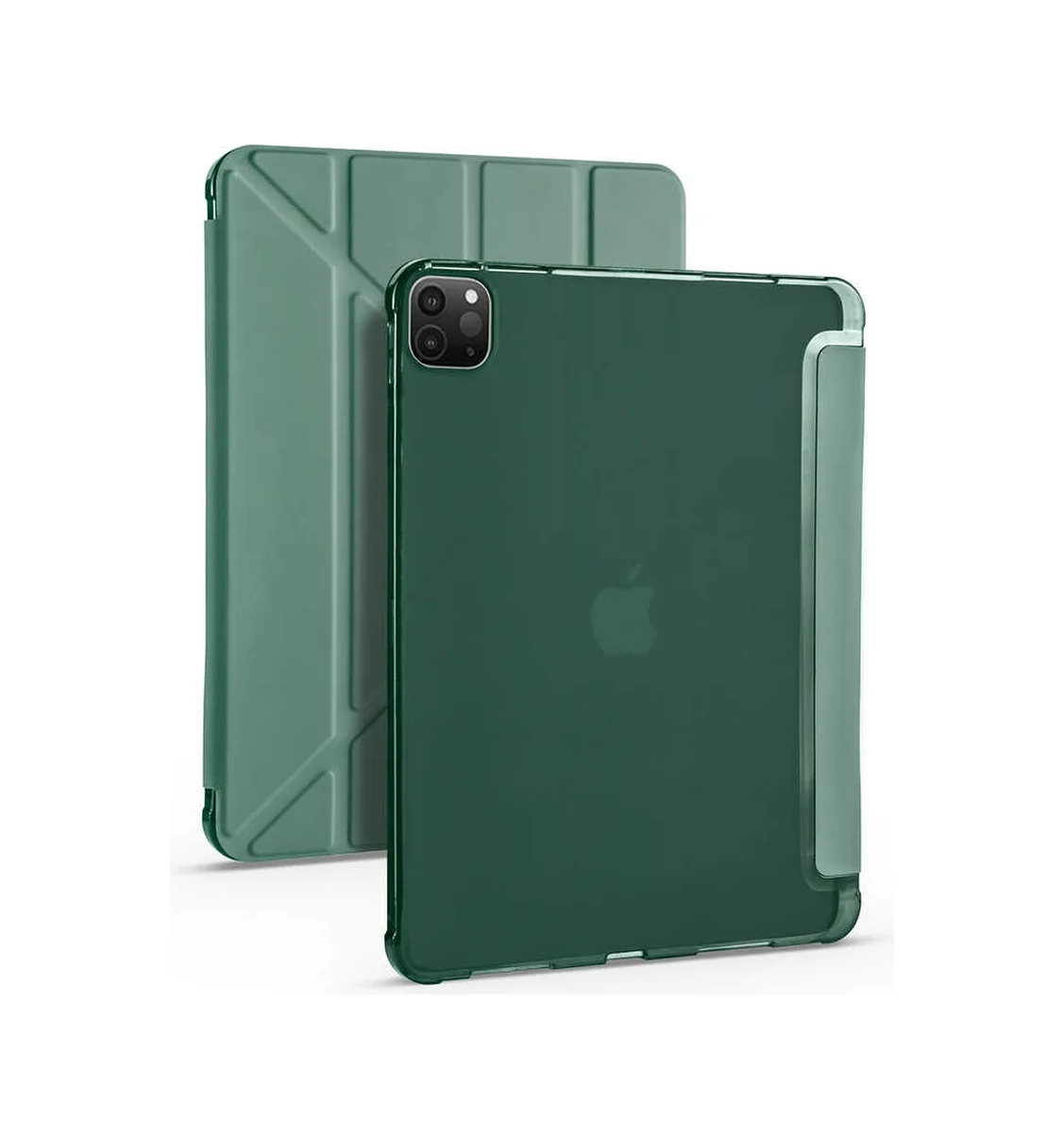 Lexroo Apple Uyumlu iPad Pro 11 2020 2.nesil Kılıf Tri Folding Kalem Bölmeli Standlı Kılıf - Koyu Yeşil Silikon Lexroo Apple Uyumlu iPad Pro 11 2020 2.nesil Kılıf Tri Folding Kalem Bölmeli Standlı Kılıf - Koyu Yeşil Silikon