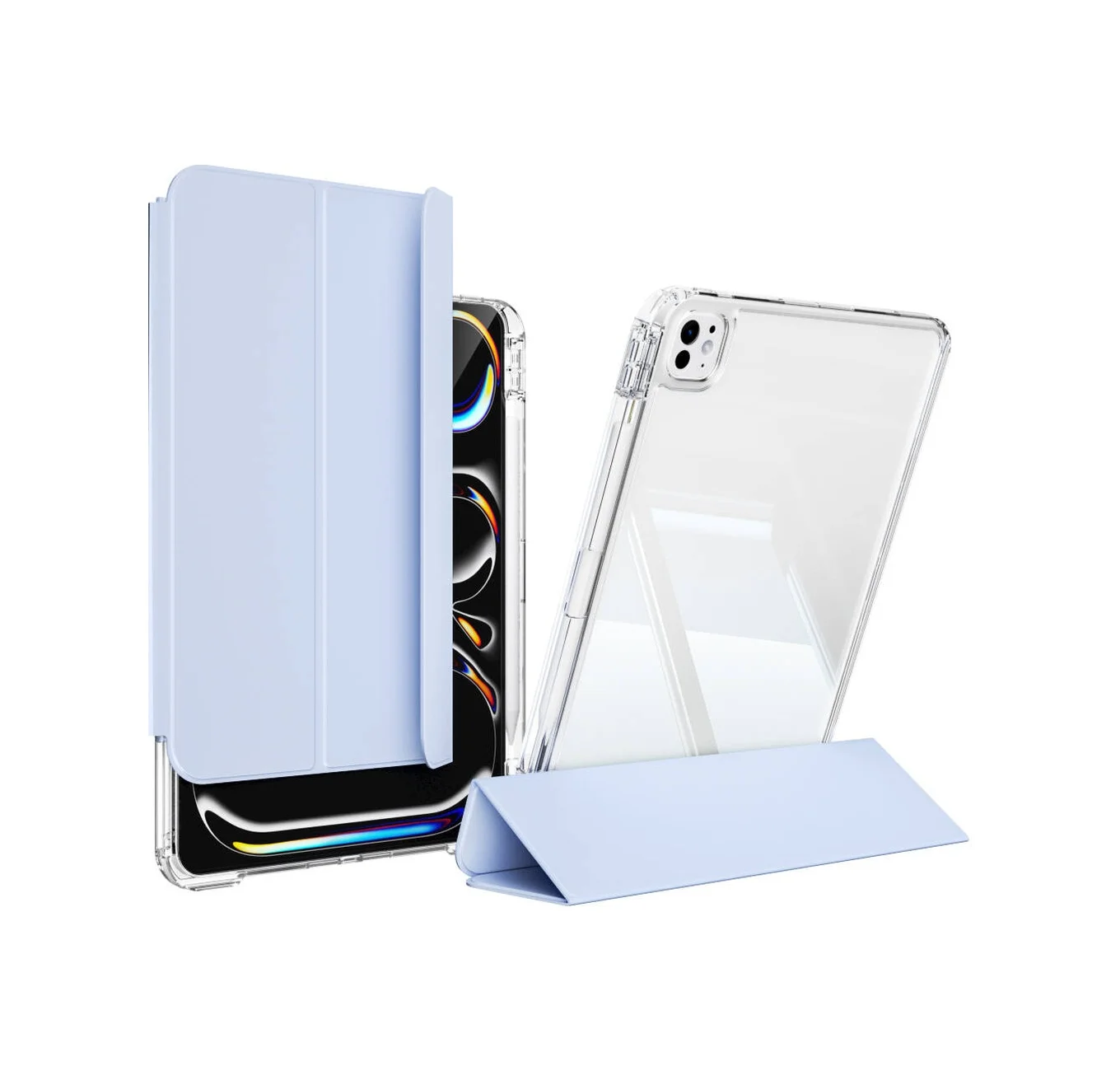 Lexroo Apple Uyumlu iPad Pro 11 2025 M5 Kılıf Magnetik Ayrılabilen Airbagli Sliding Tablet Kılıfı - Mavi Açık Lexroo Apple Uyumlu iPad Pro 11 2025 M5 Kılıf Magnetik Ayrılabilen Airbagli Sliding Tablet Kılıfı - Mavi Açık
