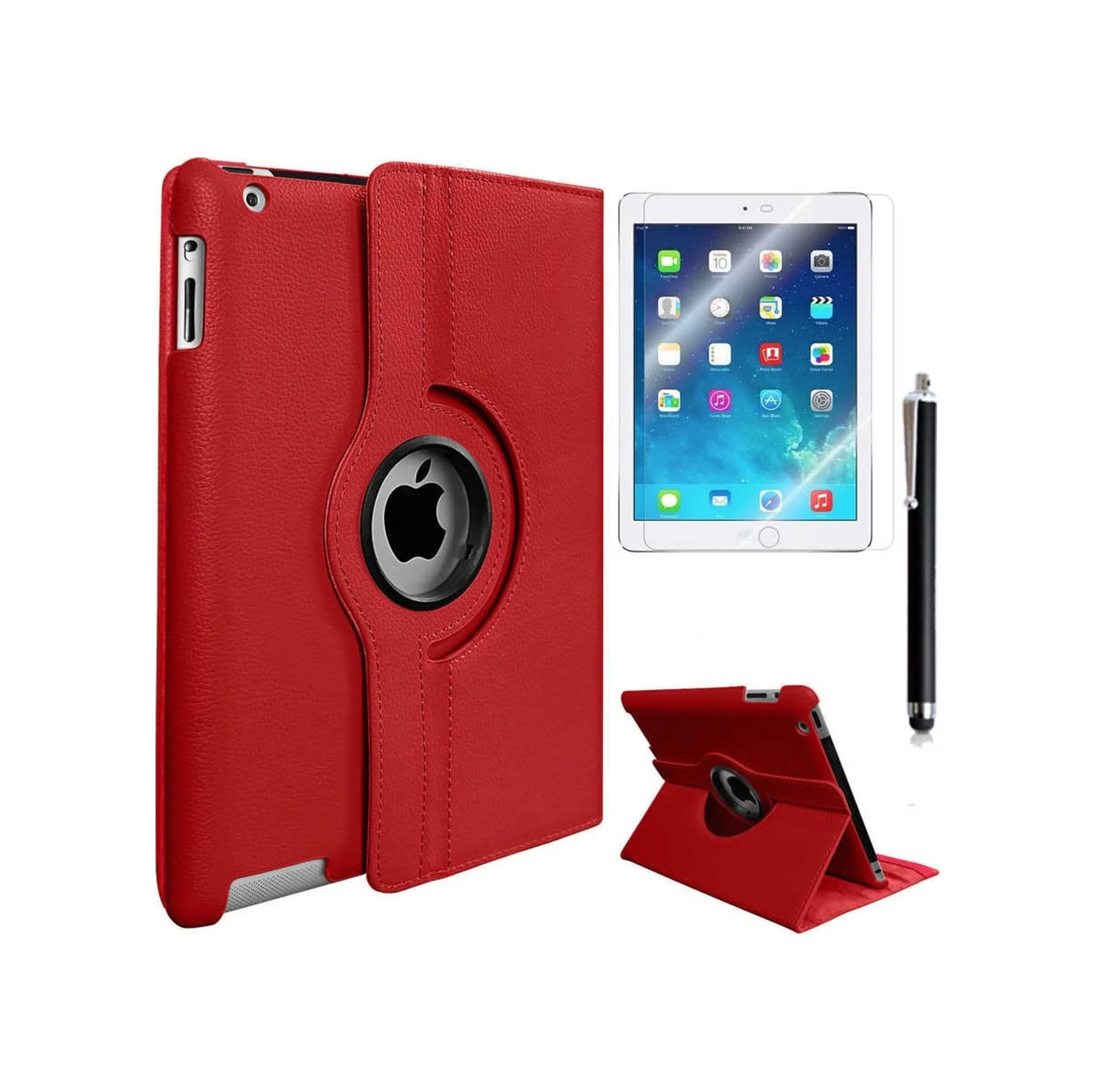 Lexroo Apple Uyumlu iPad Mini 2-3 Dönebilen Standlı Kılıf - Kırmızı Lexroo Apple Uyumlu iPad Mini 2-3 Dönebilen Standlı Kılıf - Kırmızı