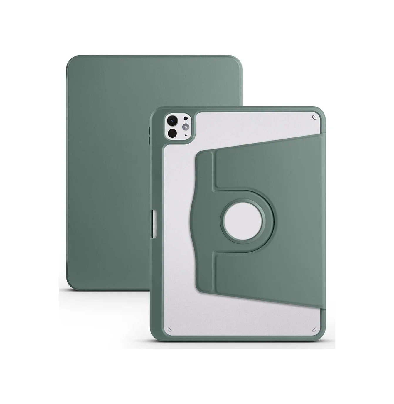 Lexroo Apple Uyumlu iPad Pro 11 2025 M5 Kılıf Termik Kalem Bölmeli Dönebilen Standlı Kılıf - Koyu Yeşil Silikon Lexroo Apple Uyumlu iPad Pro 11 2025 M5 Kılıf Termik Kalem Bölmeli Dönebilen Standlı Kılıf - Koyu Yeşil Silikon