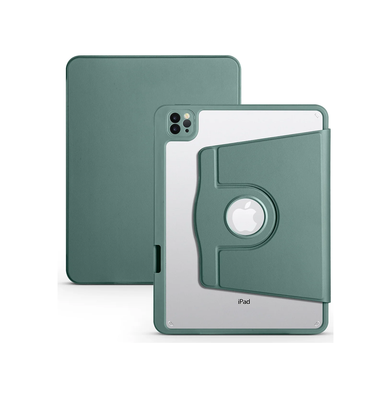 Lexroo Apple Uyumlu iPad 10.2 2021 9.nesil Kılıf Termik Kalem Bölmeli Dönebilen Standlı Kılıf - Koyu Yeşil Silikon Lexroo Apple Uyumlu iPad 10.2 2021 9.nesil Kılıf Termik Kalem Bölmeli Dönebilen Standlı Kılıf - Koyu Yeşil Silikon