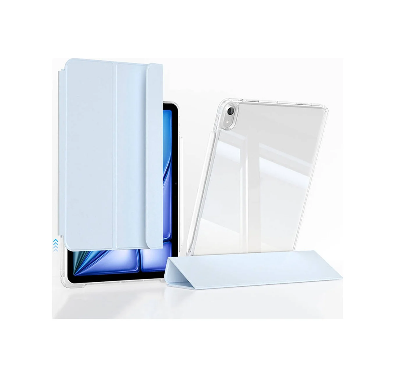 Lexroo Apple Uyumlu iPad Air 11 2025 M3 Kılıf Magnetik Ayrılabilen Airbagli Sliding Tablet Kılıfı - Mavi Açık Lexroo Apple Uyumlu iPad Air 11 2025 M3 Kılıf Magnetik Ayrılabilen Airbagli Sliding Tablet Kılıfı - Mavi Açık