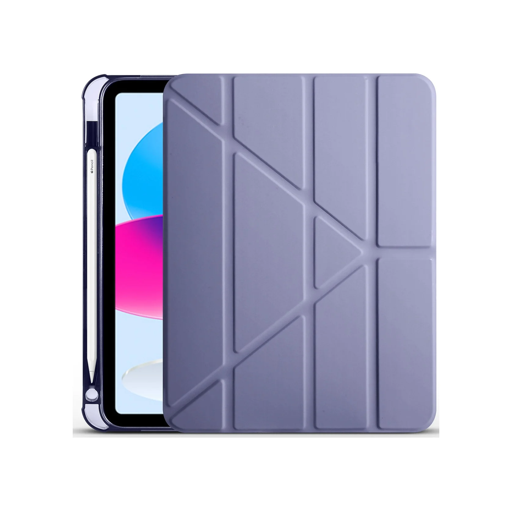 Lexroo Apple Uyumlu iPad 11.nesil 2025 Kılıf Tri Folding Kalem Bölmeli Standlı Kılıf - Mor Silikon Lexroo Apple Uyumlu iPad 11.nesil 2025 Kılıf Tri Folding Kalem Bölmeli Standlı Kılıf - Mor Silikon