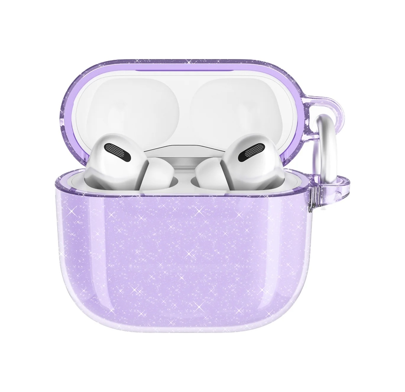 Lexroo Apple Uyumlu Airpods 4 Allstar Airbag 32 Parlayan Simli Saydam Renkli Kılıf - Mor Lexroo Apple Uyumlu Airpods 4 Allstar Airbag 32 Parlayan Simli Saydam Renkli Kılıf - Mor