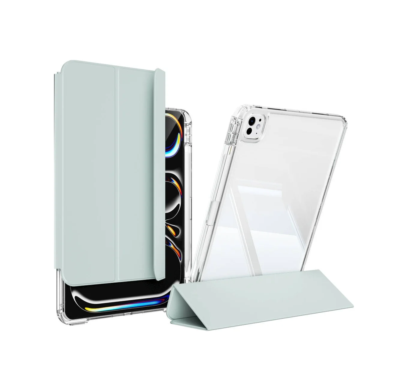Lexroo Apple Uyumlu iPad Pro 11 2025 M5 Kılıf Magnetik Ayrılabilen Airbagli Sliding Tablet - Açık Yeşil Lexroo Apple Uyumlu iPad Pro 11 2025 M5 Kılıf Magnetik Ayrılabilen Airbagli Sliding Tablet - Açık Yeşil