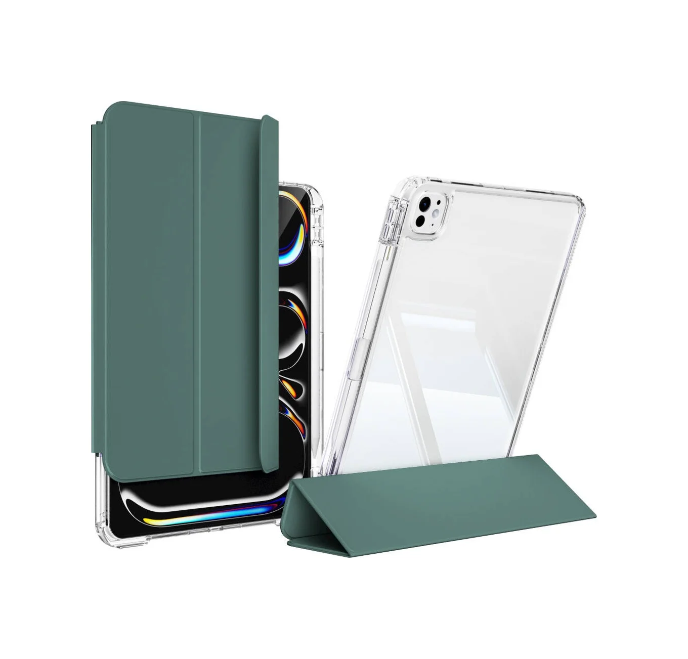 Lexroo Apple Uyumlu iPad Pro 13 2025 M5 Kılıf Magnetik Ayrılabilen Airbagli Sliding Tablet Kılıfı - Koyu Yeşil Lexroo Apple Uyumlu iPad Pro 13 2025 M5 Kılıf Magnetik Ayrılabilen Airbagli Sliding Tablet Kılıfı - Koyu Yeşil