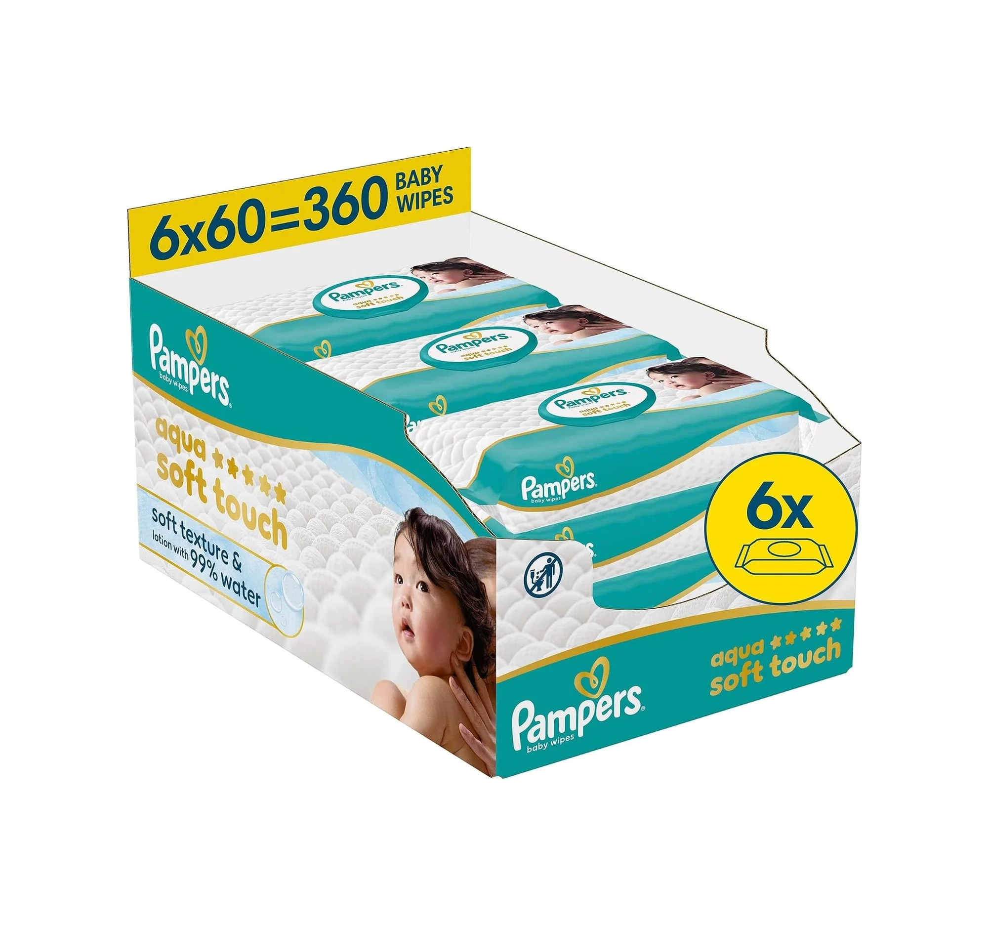 Lexroo Aqua Soft Touch Bebek Islak Havlu 6 Paket 360 Yaprak Lexroo Aqua Soft Touch Bebek Islak Havlu 6 Paket 360 Yaprak