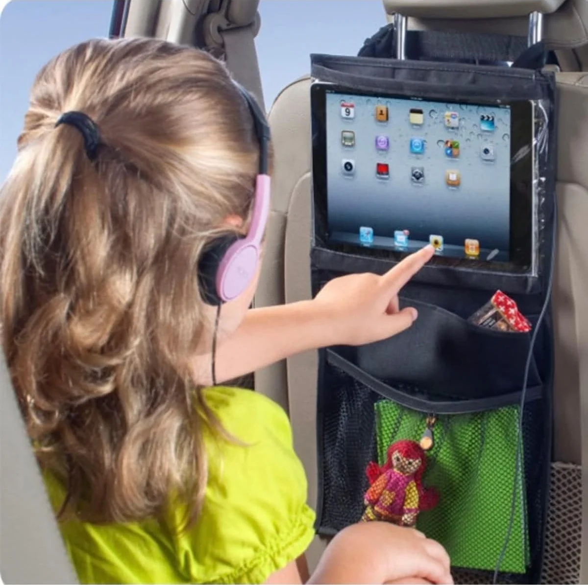 Lexroo Araç Koltuk Arkası Tablet Tutucu 3 Cepli Eşya Düzenleyici Organizer Standart Lexroo Araç Koltuk Arkası Tablet Tutucu 3 Cepli Eşya Düzenleyici Organizer Standart