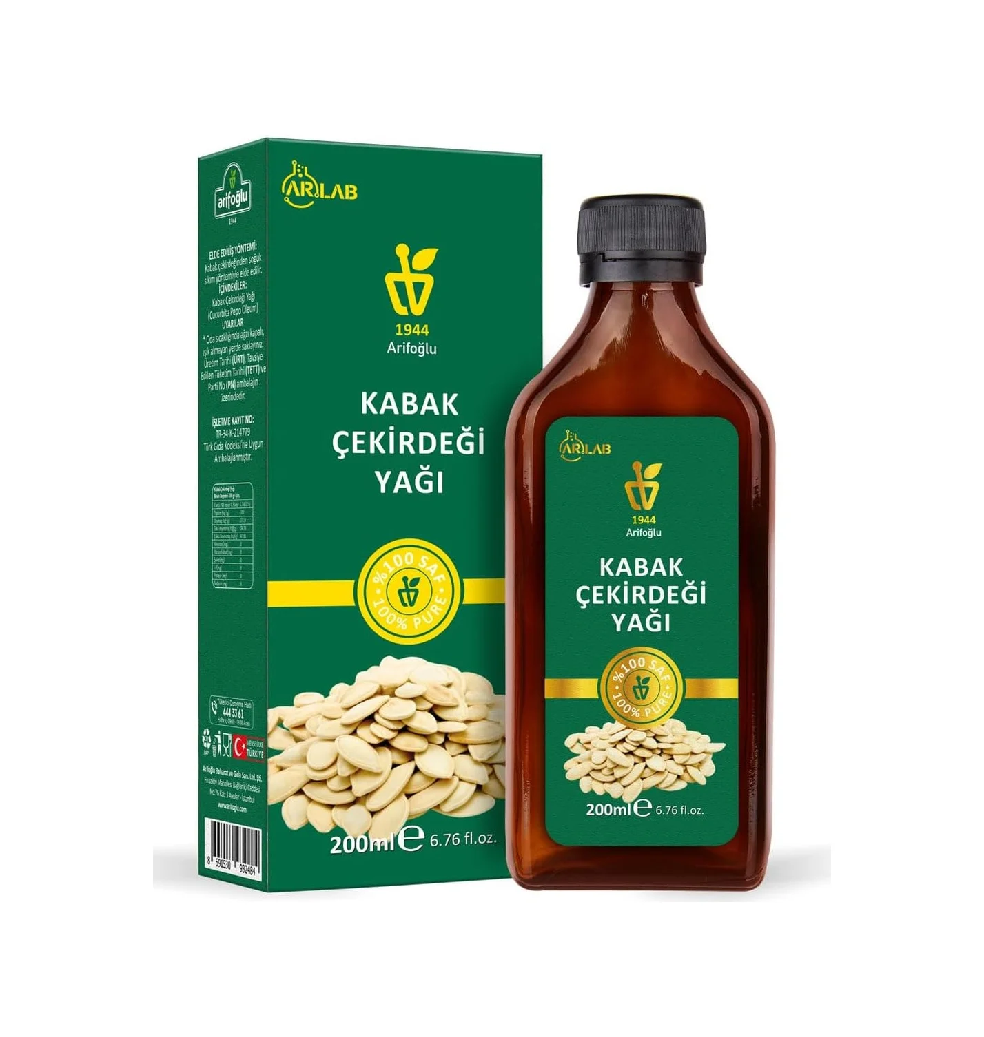 Lexroo Arlab Kabak Çekirdeği Yağı 200ml%100 Saf Diğer Lexroo Arlab Kabak Çekirdeği Yağı 200ml%100 Saf Diğer
