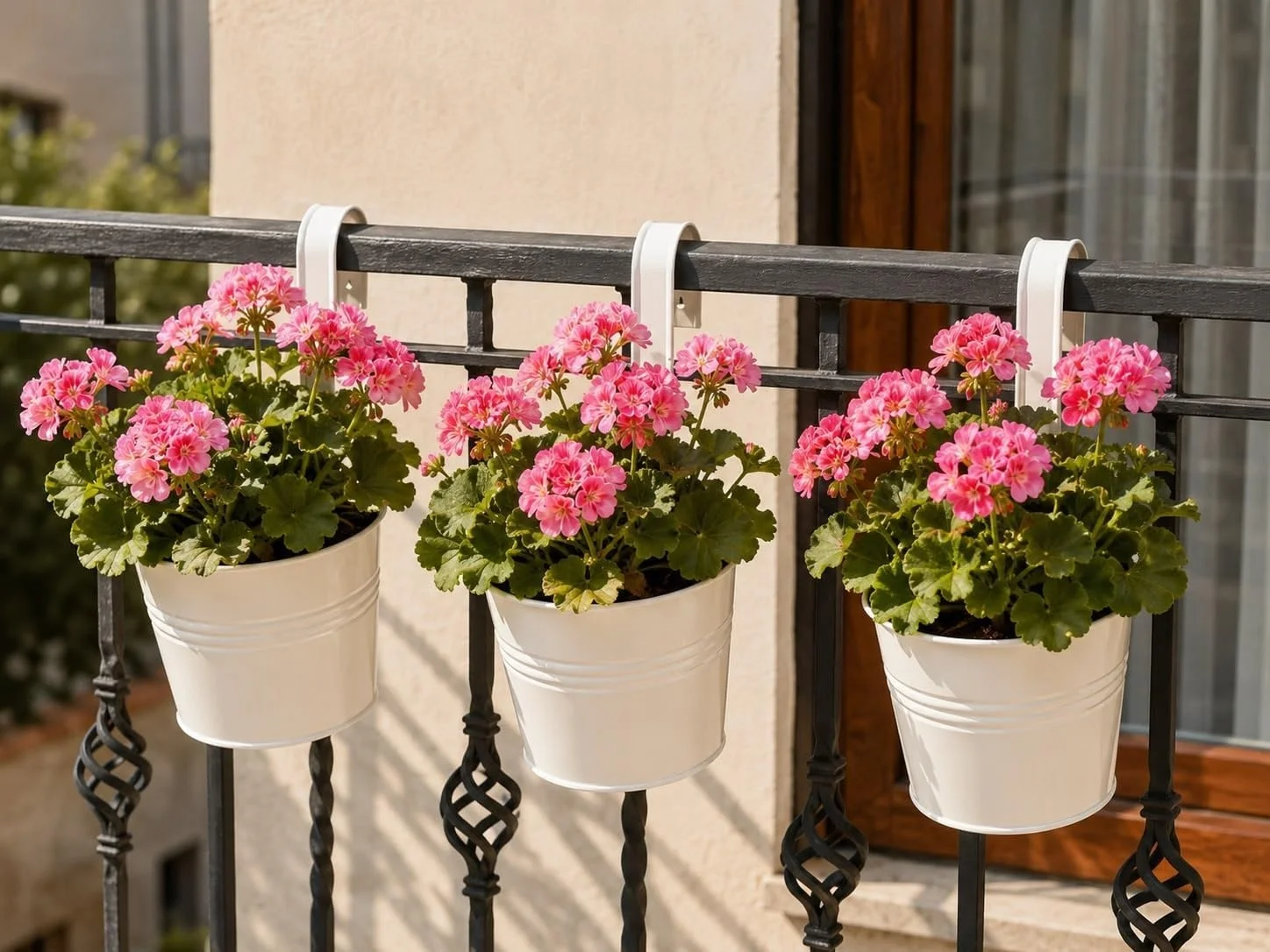 Lexroo Askılı Balkon Saksı Seti, 3 Adet, Metal, Beyaz, 1,5lt Standart Lexroo Askılı Balkon Saksı Seti, 3 Adet, Metal, Beyaz, 1,5lt Standart