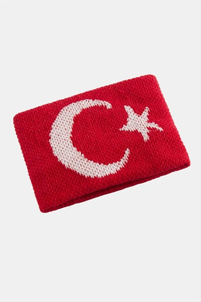 Lexroo Ay Yıldız Beyaz Havlu Bileklik - Kırmızı Lexroo Ay Yıldız Beyaz Havlu Bileklik - Kırmızı
