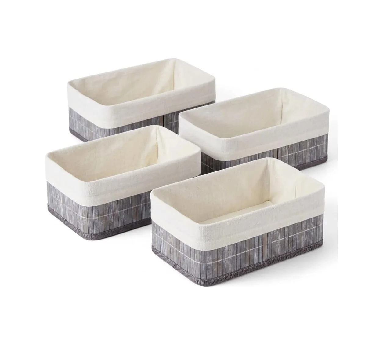 Lexroo Bambu Detaylı Çok Amaçlı Saklama Kutusu 25x15x8 Cm Dekoratif Kumaş Organizer Çok Renkli Lexroo Bambu Detaylı Çok Amaçlı Saklama Kutusu 25x15x8 Cm Dekoratif Kumaş Organizer Çok Renkli