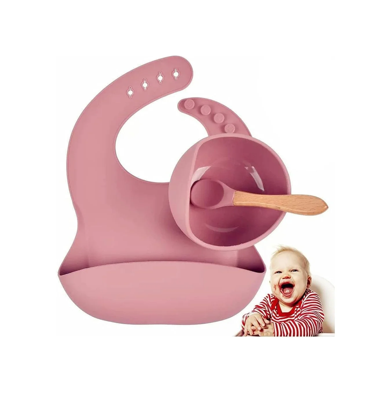 Lexroo Bebek Mama Seti, 6 Parça Premium Silikon Beslenme Takımı, Vakum Tabanlı Kase Ve Önlük Çok Renkli Lexroo Bebek Mama Seti, 6 Parça Premium Silikon Beslenme Takımı, Vakum Tabanlı Kase Ve Önlük Çok Renkli