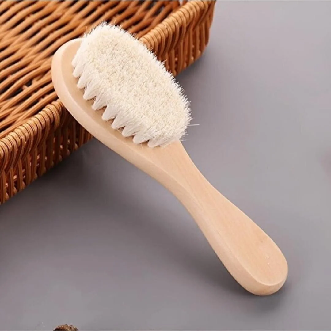 Lexroo Bebek Saç Fırçası Ve Tarak, Doğal Keçi Kılı, Hipoalerjenik, Yenidoğan İçin Yumuşak Saç Bakımı Lexroo Bebek Saç Fırçası Ve Tarak, Doğal Keçi Kılı, Hipoalerjenik, Yenidoğan İçin Yumuşak Saç Bakımı