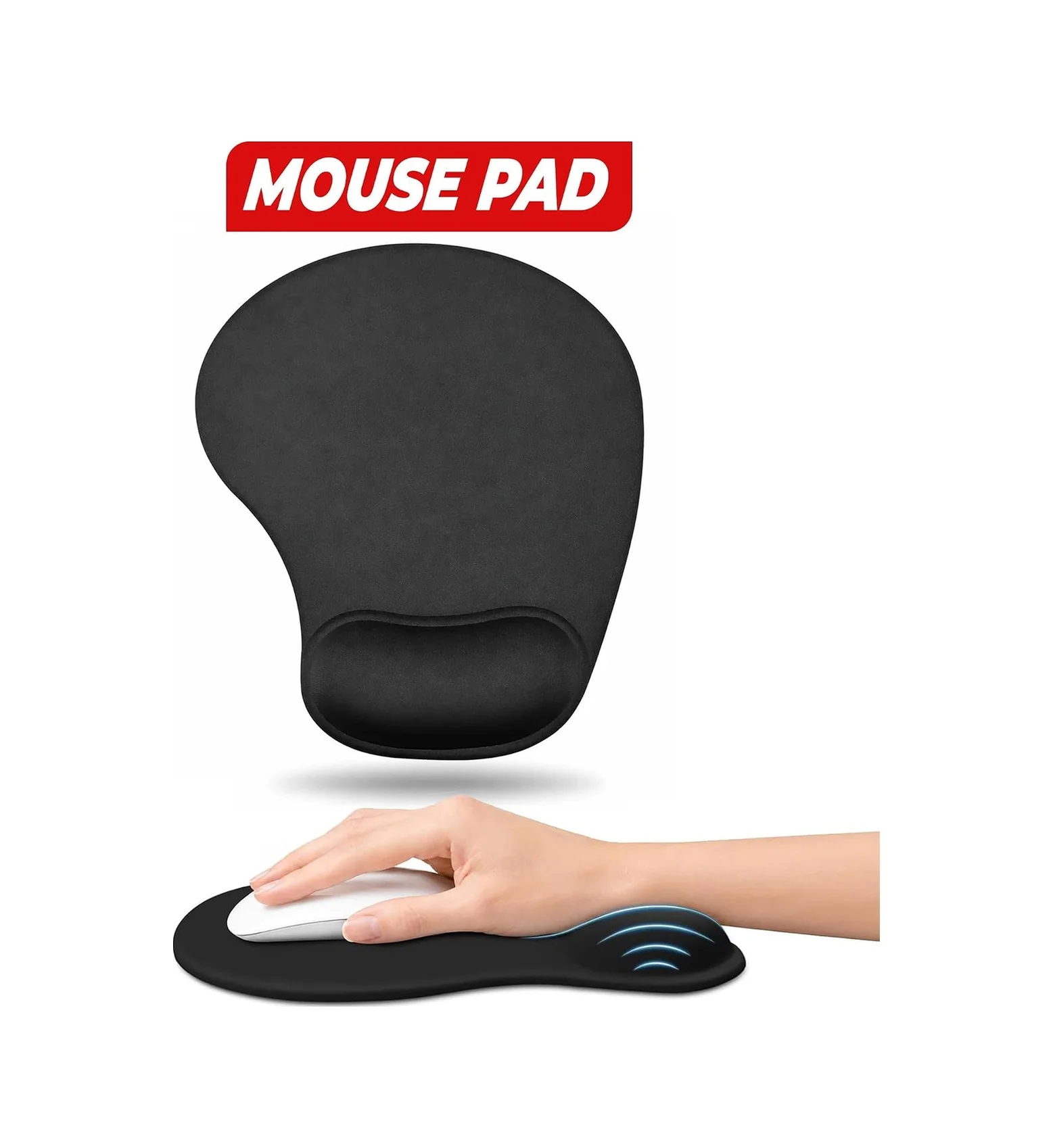 Lexroo Bilek Destekli Mouse Pad, Memory Foam Hafızalı Süngerli Ergonomik Fare Altlığı Standart Lexroo Bilek Destekli Mouse Pad, Memory Foam Hafızalı Süngerli Ergonomik Fare Altlığı Standart