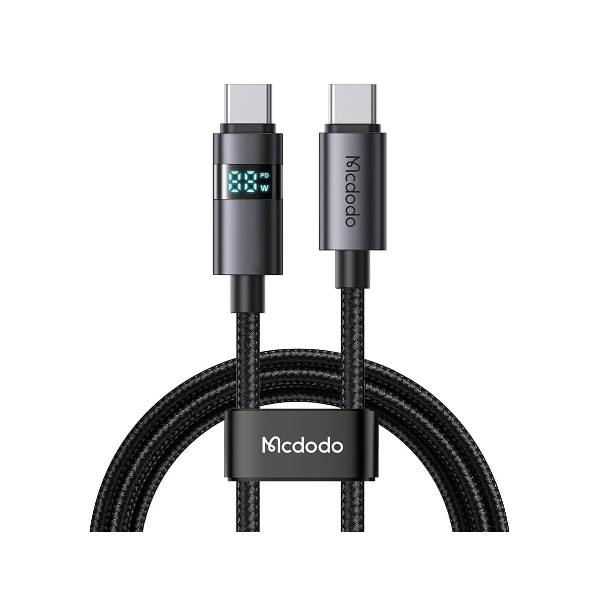 Lexroo Ca-5610 Usb-c To Usb-c 100w Kablo Yatay Led Ekranli Siyah Standart Lexroo Ca-5610 Usb-c To Usb-c 100w Kablo Yatay Led Ekranli Siyah Standart