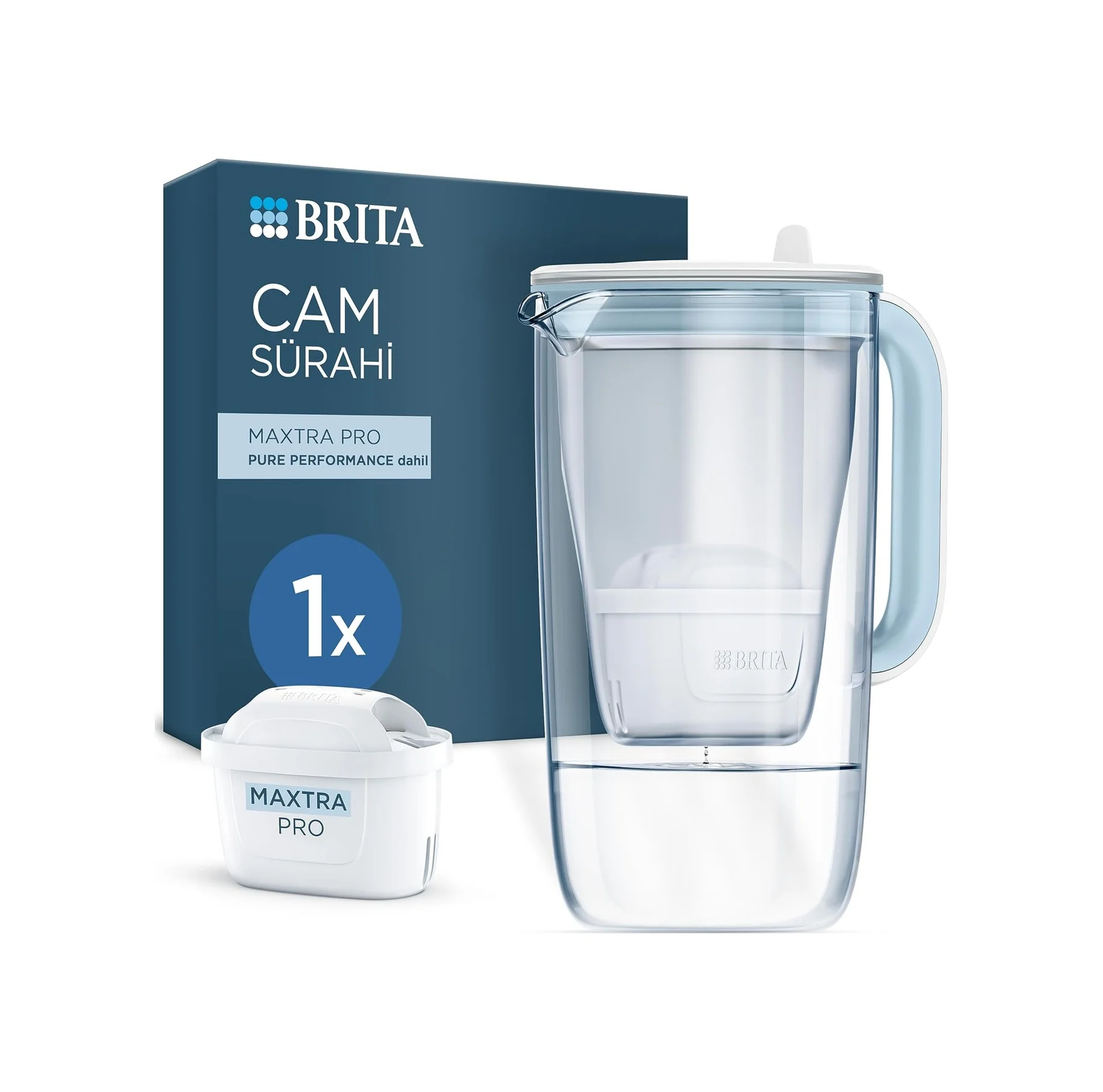 Lexroo Cam Su Arıtma Sürahisi 1x Maxtra Pro Pure Performance Filtreli - Açık Mavi 2,5l Lexroo Cam Su Arıtma Sürahisi 1x Maxtra Pro Pure Performance Filtreli - Açık Mavi 2,5l