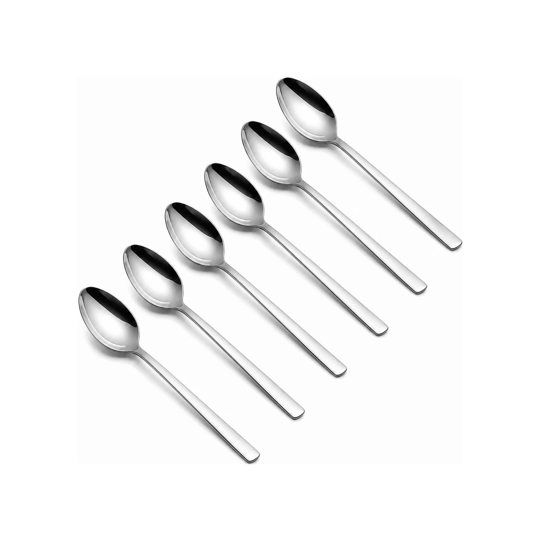 Lexroo Çay Kaşığı, 6'lı Paslanmaz Çelik Kaşık Seti, Gümüş Metal 10 Cm, 6 Adet Lexroo Çay Kaşığı, 6'lı Paslanmaz Çelik Kaşık Seti, Gümüş Metal 10 Cm, 6 Adet