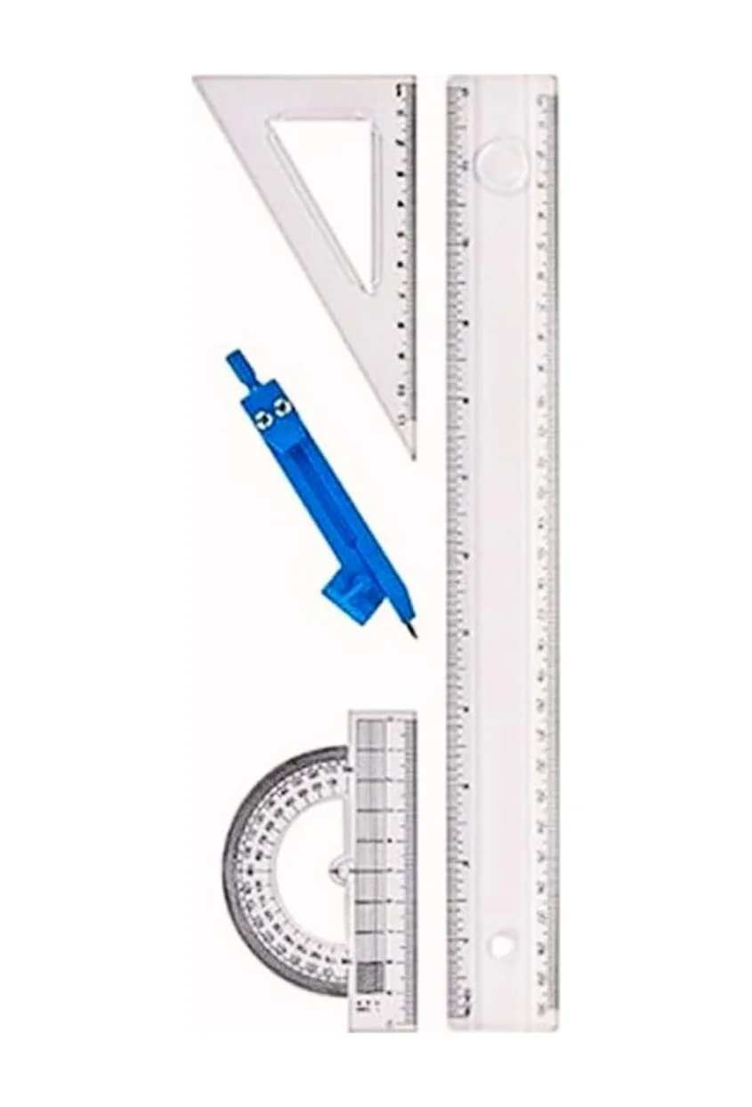 Lexroo Cetvel Seti Çizim Takımı 30 Cm Cetvel Pergel Gönye İletki Şeffaf Çizim Takımı Pergelli Çizim Lexroo Cetvel Seti Çizim Takımı 30 Cm Cetvel Pergel Gönye İletki Şeffaf Çizim Takımı Pergelli Çizim - Görsel 2