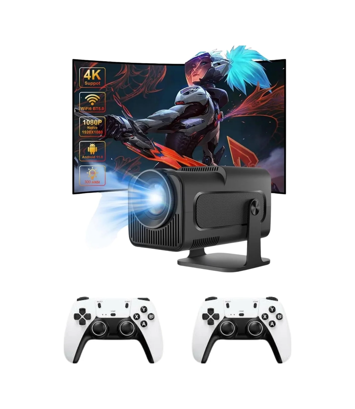 Lexroo Çift Kollu Game Box Projeksiyon Cihazı Kumandalı Android Tv Dahili Hoparlör Yeni Nesil Lexroo Çift Kollu Game Box Projeksiyon Cihazı Kumandalı Android Tv Dahili Hoparlör Yeni Nesil