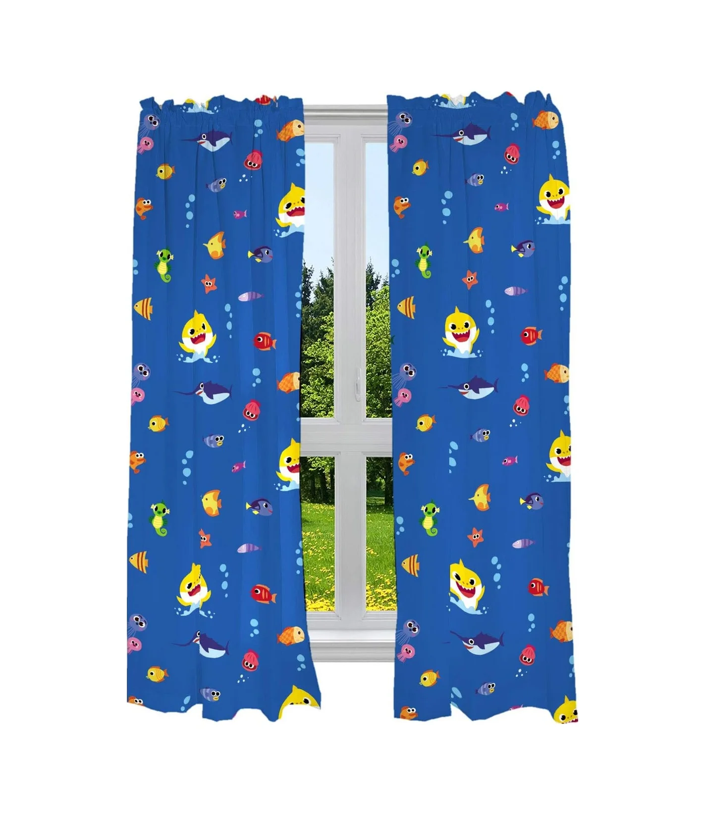 Lexroo Çocuk Odası Pencere Perdesi Perde Seti, 208 Cm X 160 Cm, Bebek Köpekbalığı Çok Renkli Lexroo Çocuk Odası Pencere Perdesi Perde Seti, 208 Cm X 160 Cm, Bebek Köpekbalığı Çok Renkli