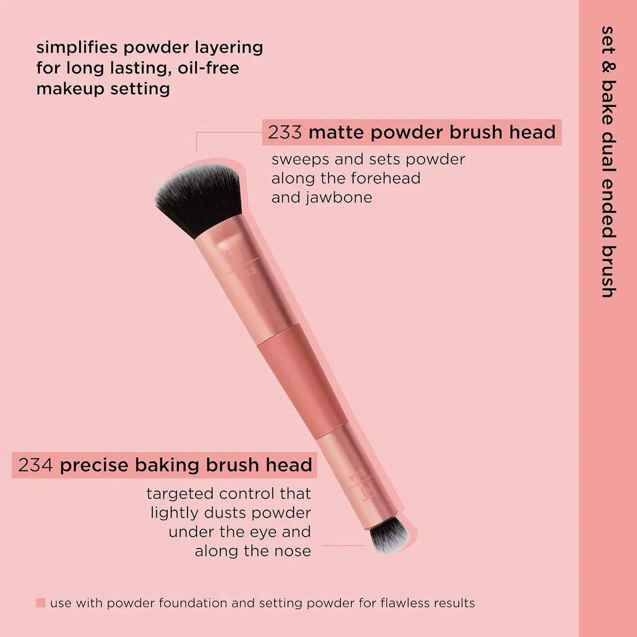 Lexroo Cover & Conceal Çift Uçlu Makyaj Fırçası, Kusursuz Fondöten Kapsamı Lexroo Cover & Conceal Çift Uçlu Makyaj Fırçası, Kusursuz Fondöten Kapsamı